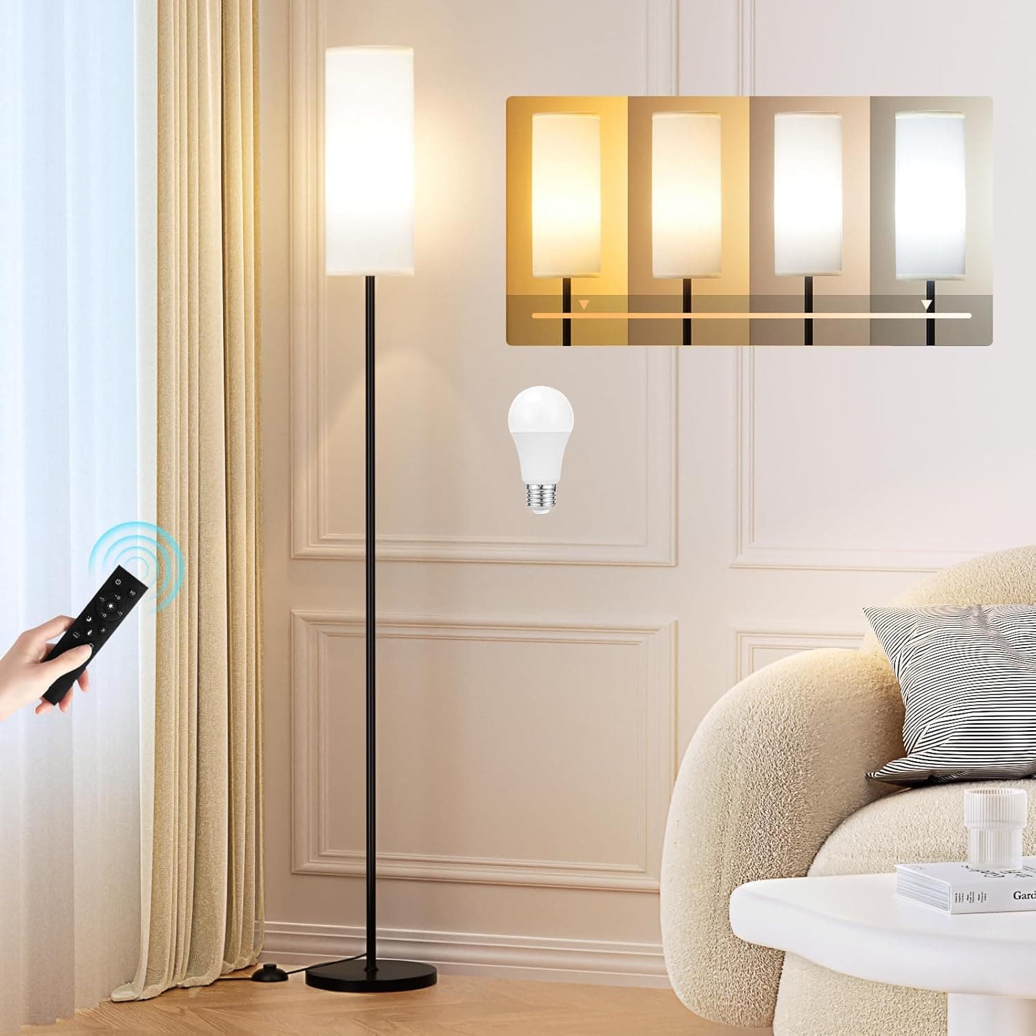 Ambimall Floor Lamp with Remote, 64 in