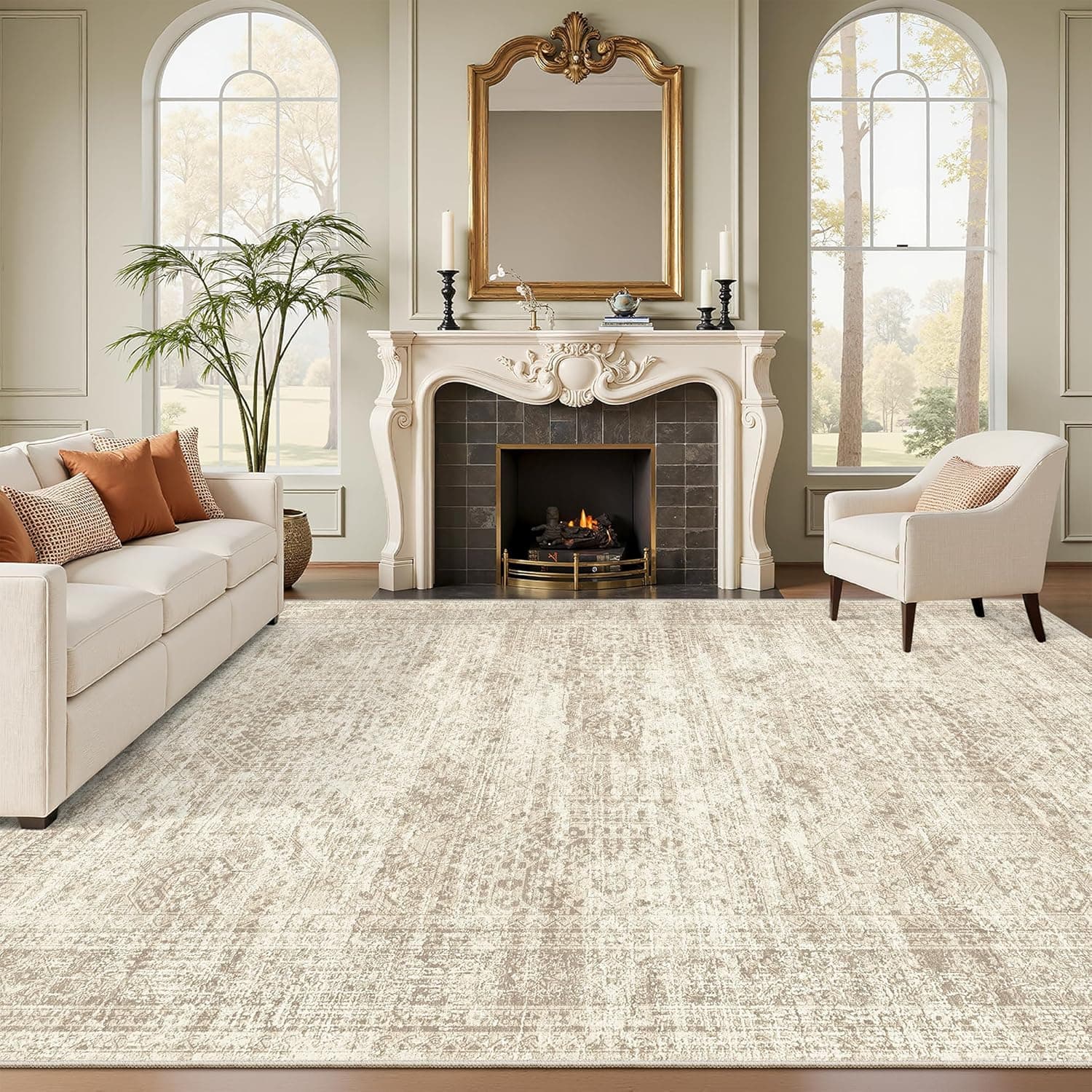 Soalmost Washable Area Rug, 8 x 10 ft