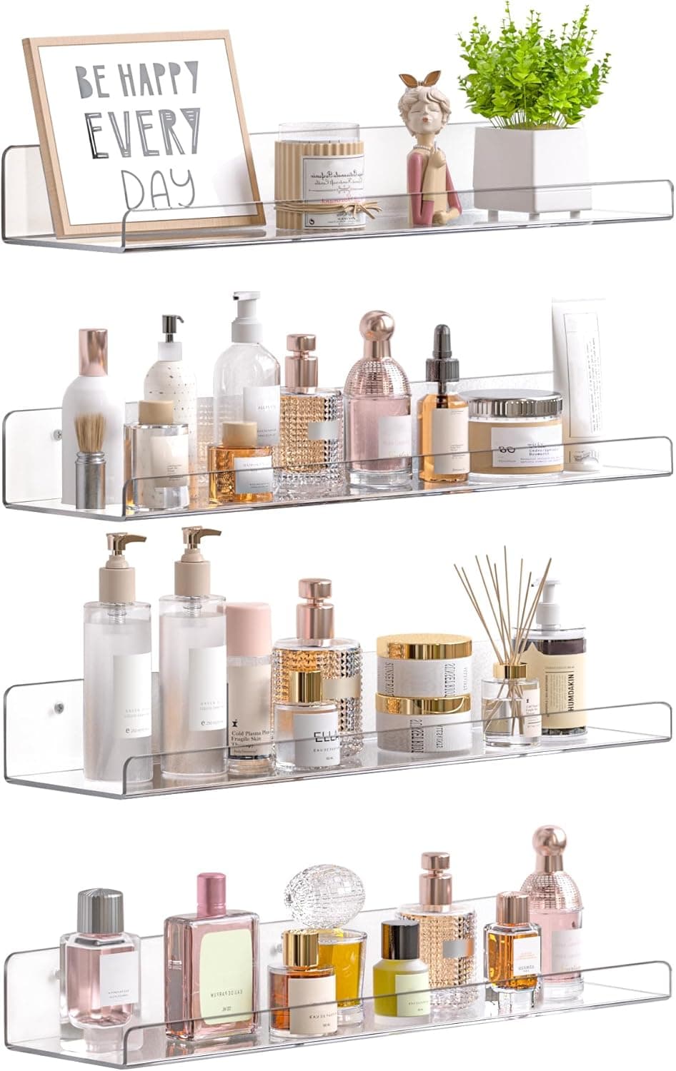 upsimples Acrylic Shelves, 4 pcs, 15 in
