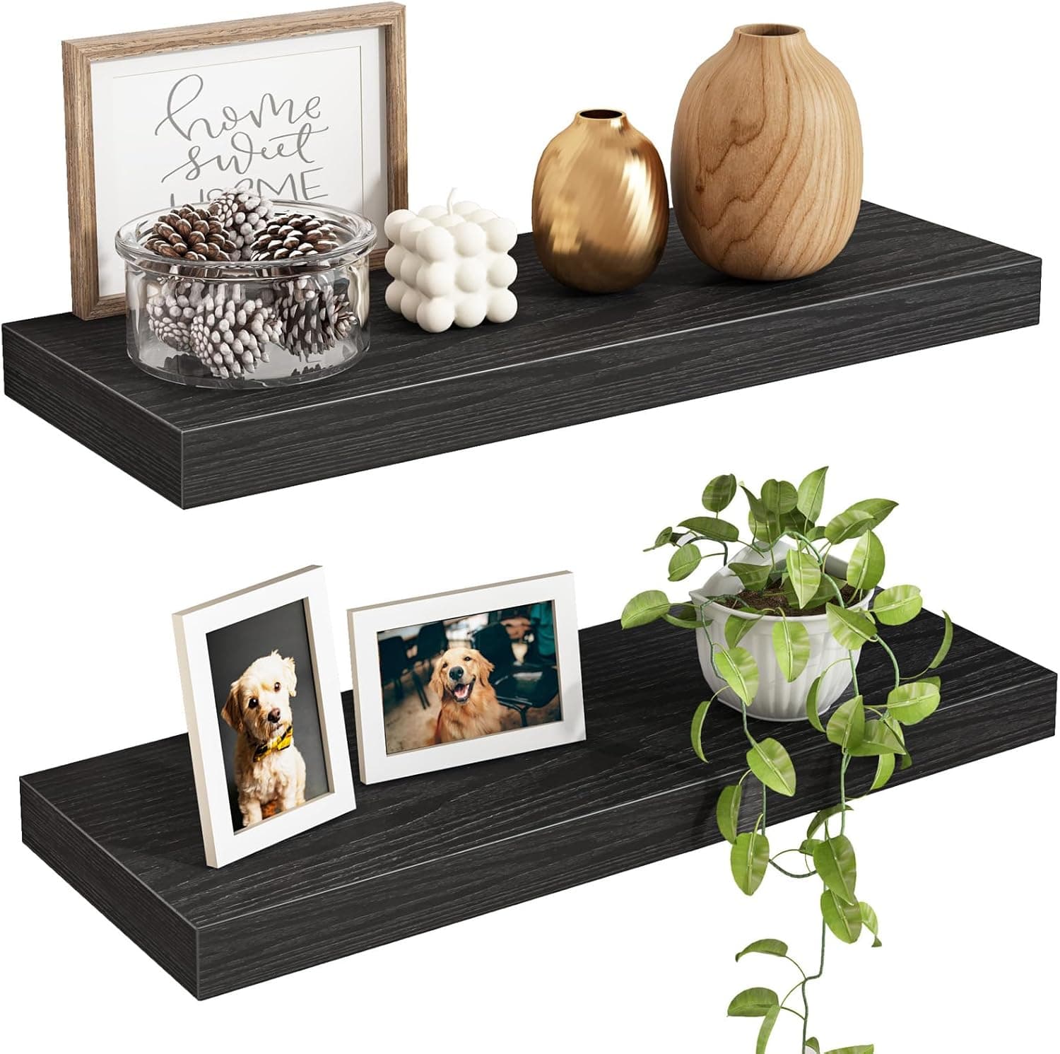 Fixwal Floating Shelves, Set of 2, 15.7 in