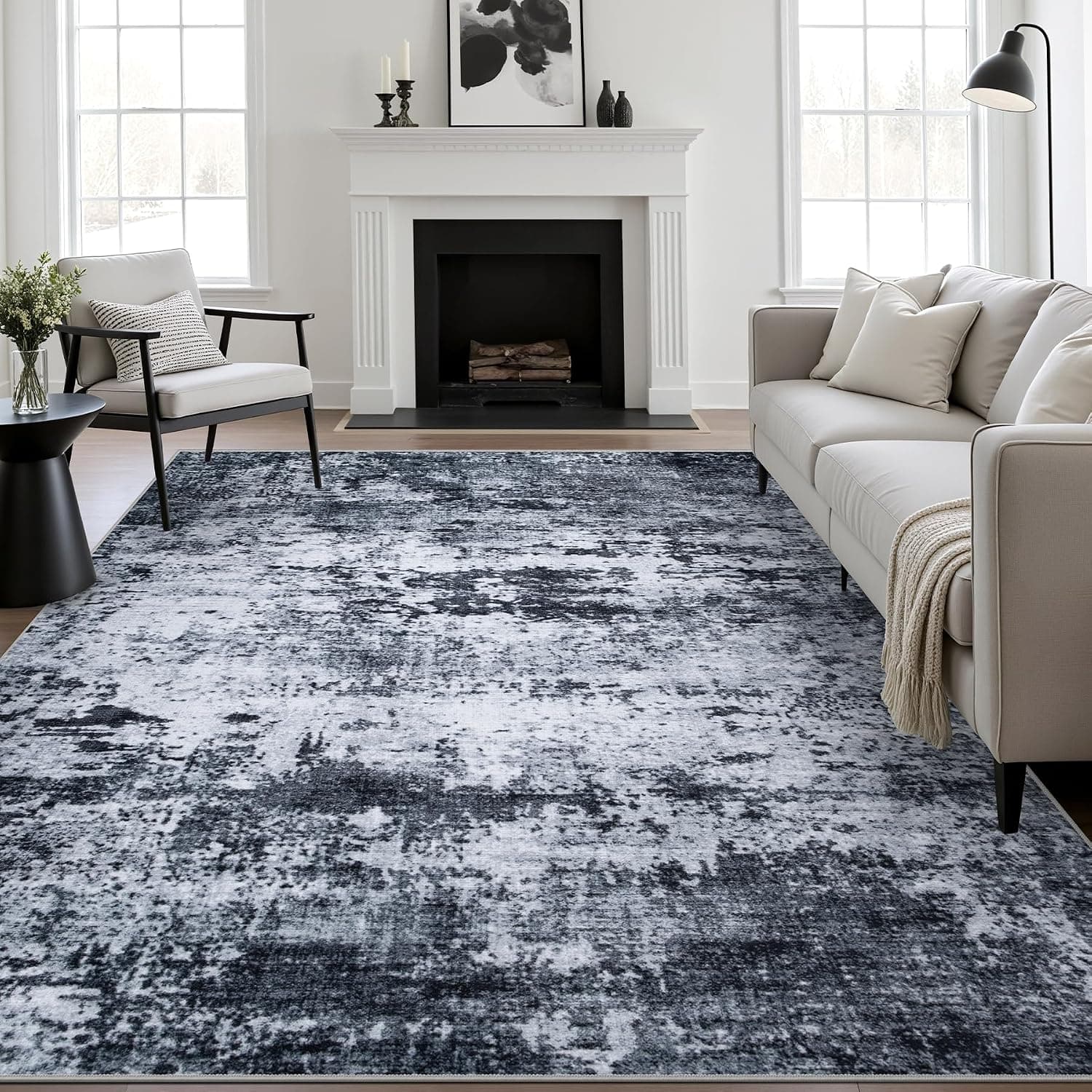 Modern Abstract Area Rug, 5 x 7 ft